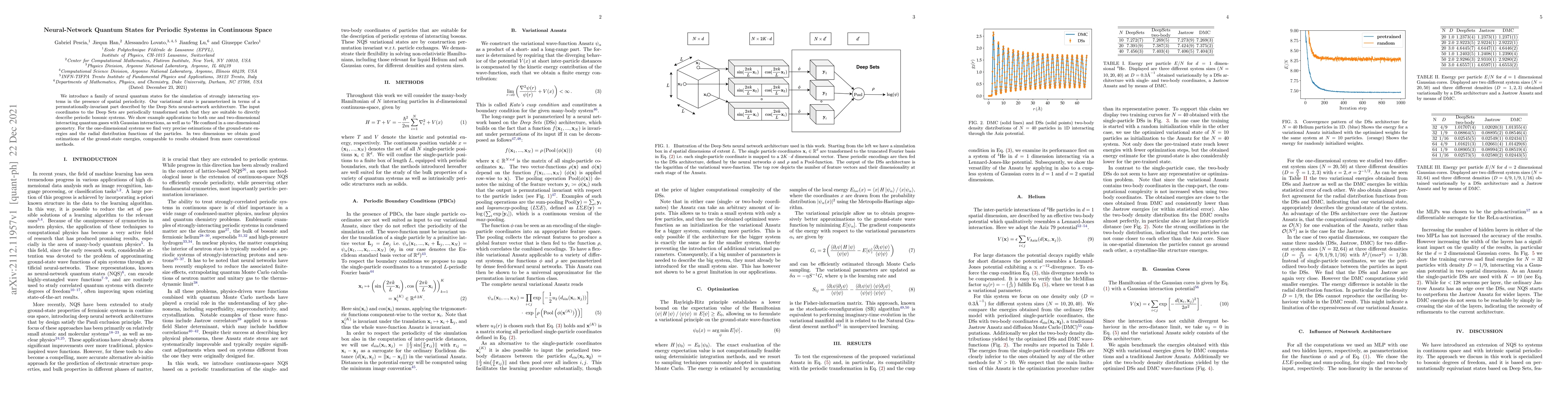 Thumbnail for Neural-Network Quantum States for Periodic Systems in Continuous Space