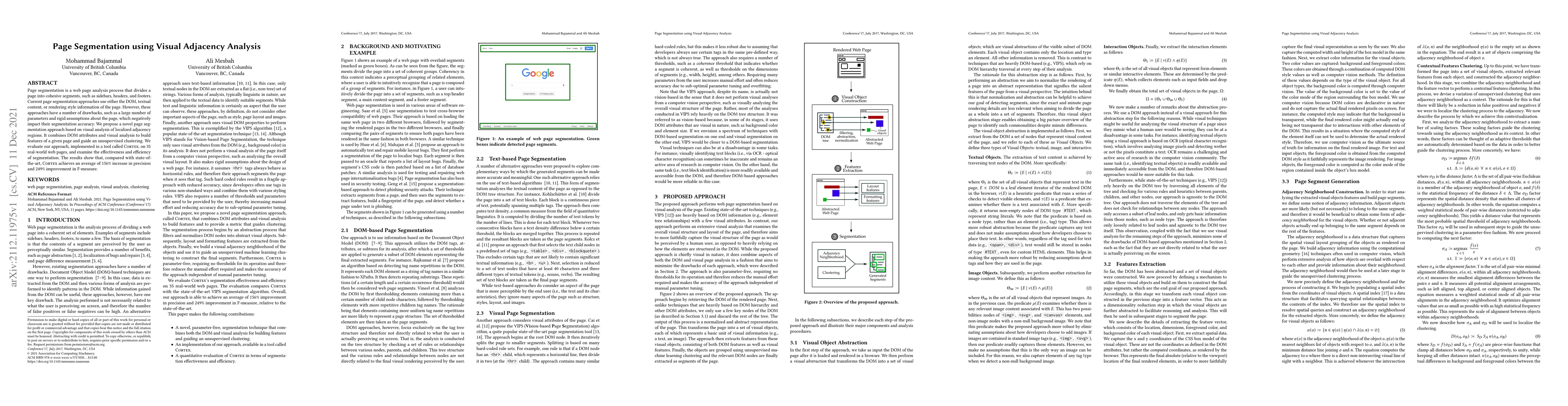 Thumbnail for Page Segmentation using Visual Adjacency Analysis