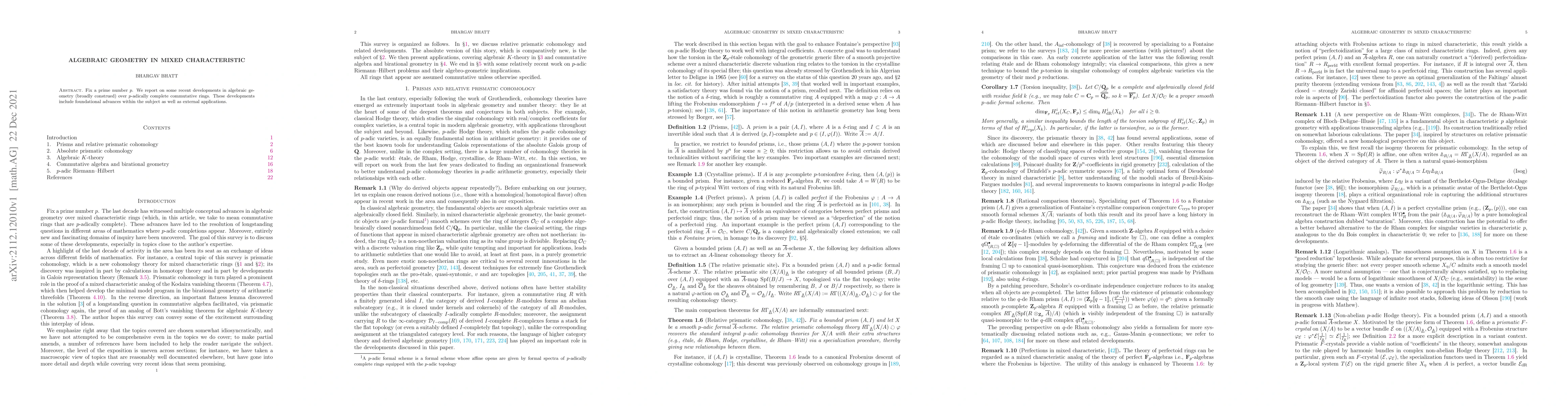 Thumbnail for Algebraic geometry in mixed characteristic