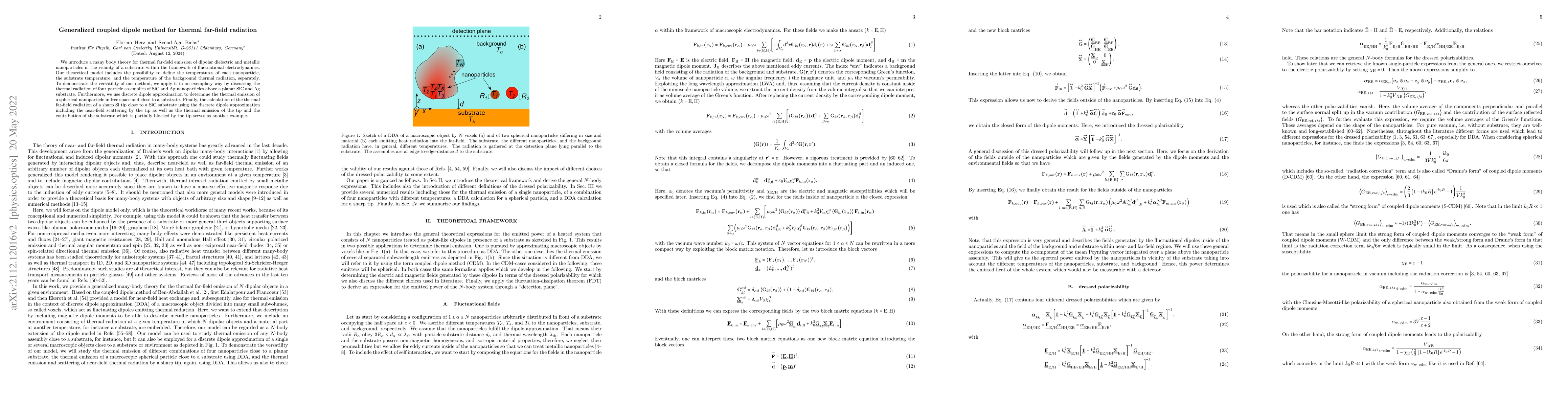 Thumbnail for Generalized coupled dipole method for thermal far-field radiation