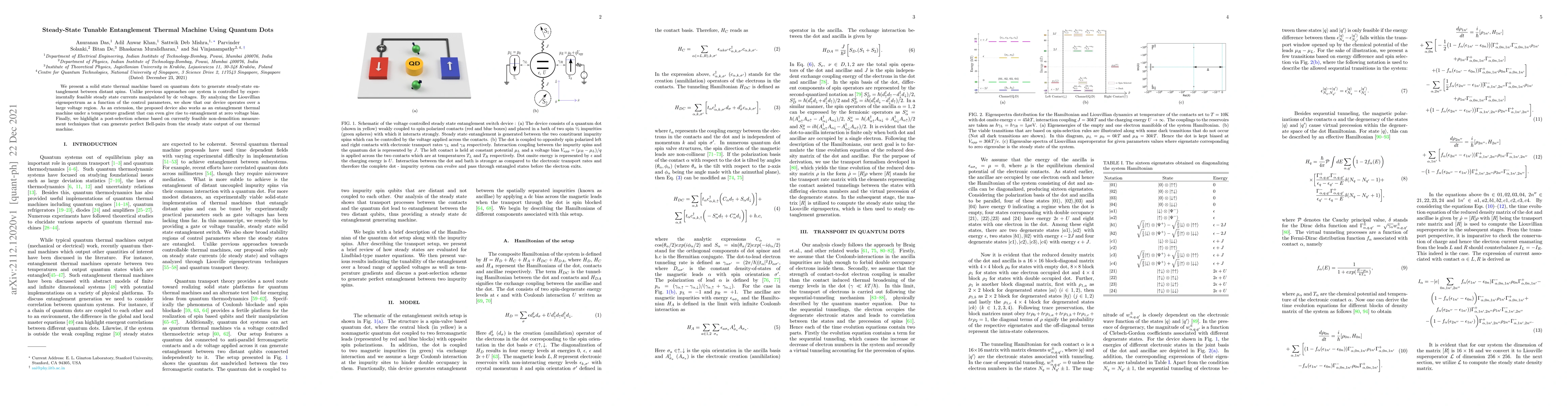 Thumbnail for Steady-State Tunable Entanglement Thermal Machine Using Quantum Dots