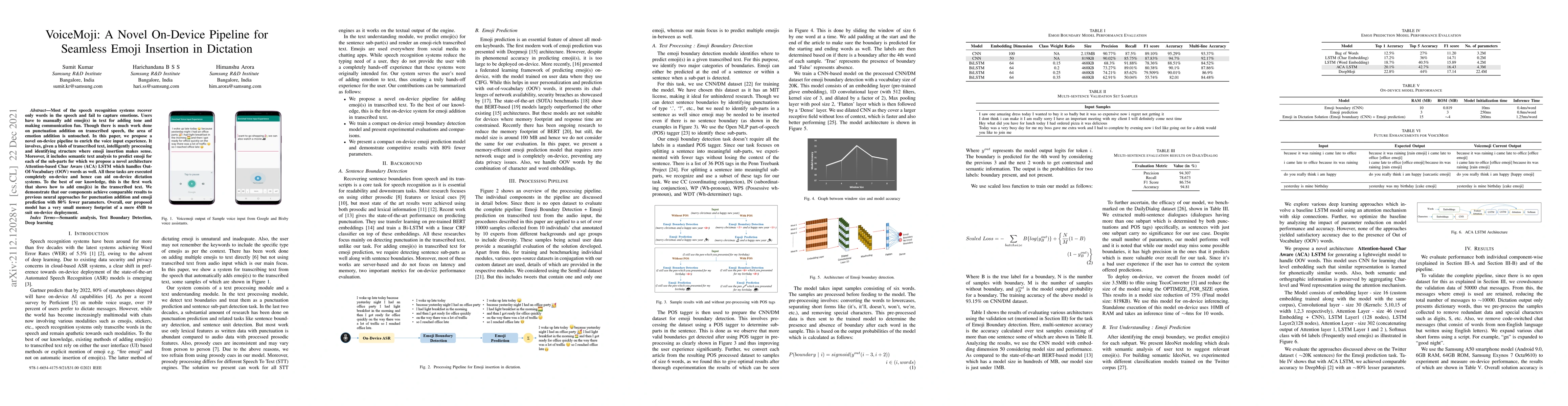 Thumbnail for VoiceMoji: A Novel On-Device Pipeline for Seamless Emoji Insertion in
  Dictation