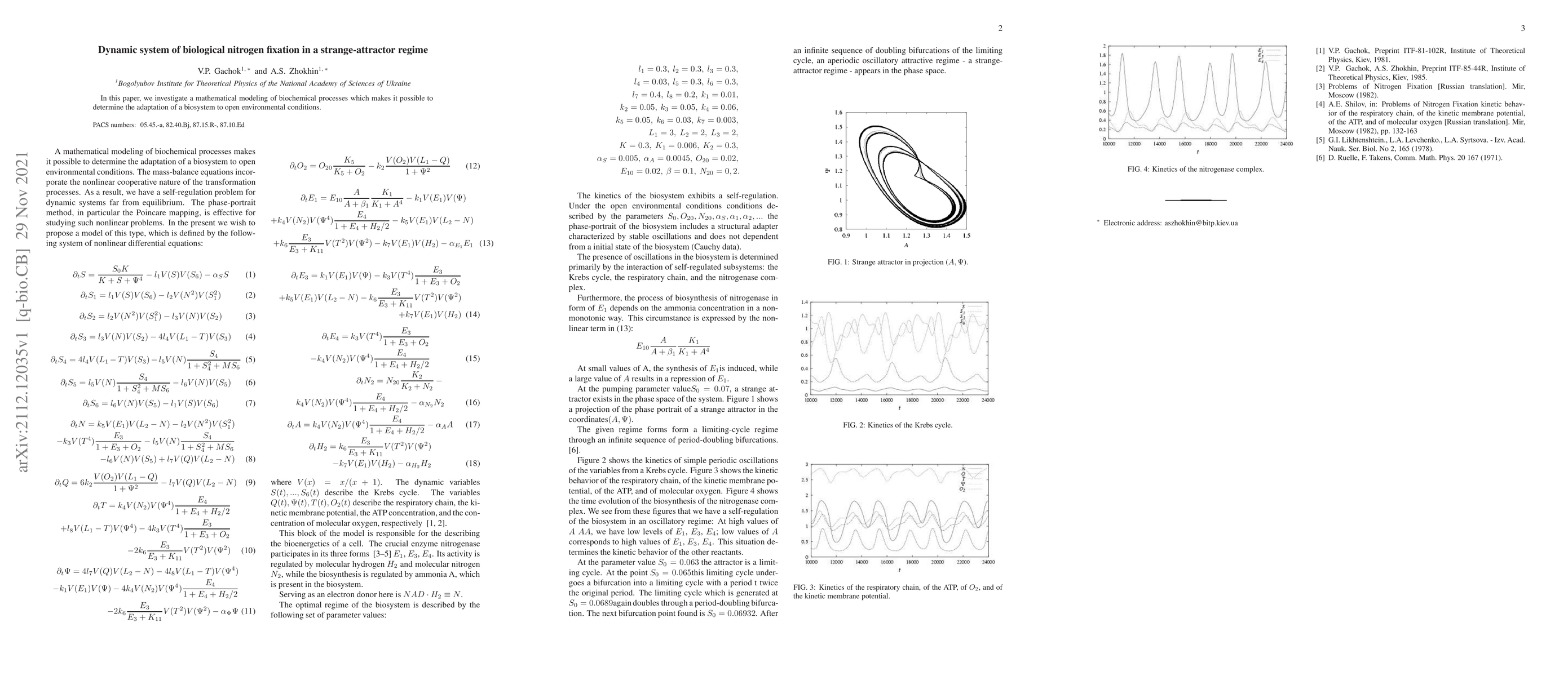 Thumbnail for Dynamic system of biological nitrogen fixation in a strange-attractor
  regime