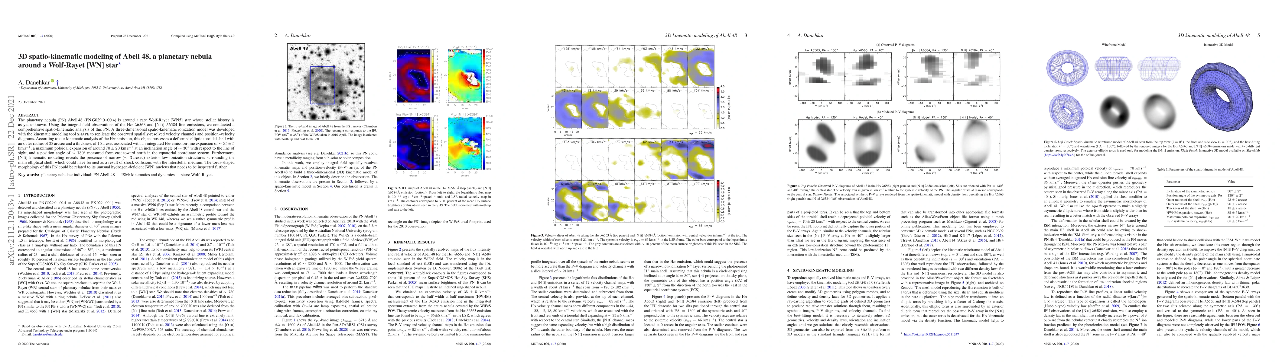Thumbnail for 3D spatio-kinematic modeling of Abell 48, a planetary nebula around a
  Wolf-Rayet [WN] star