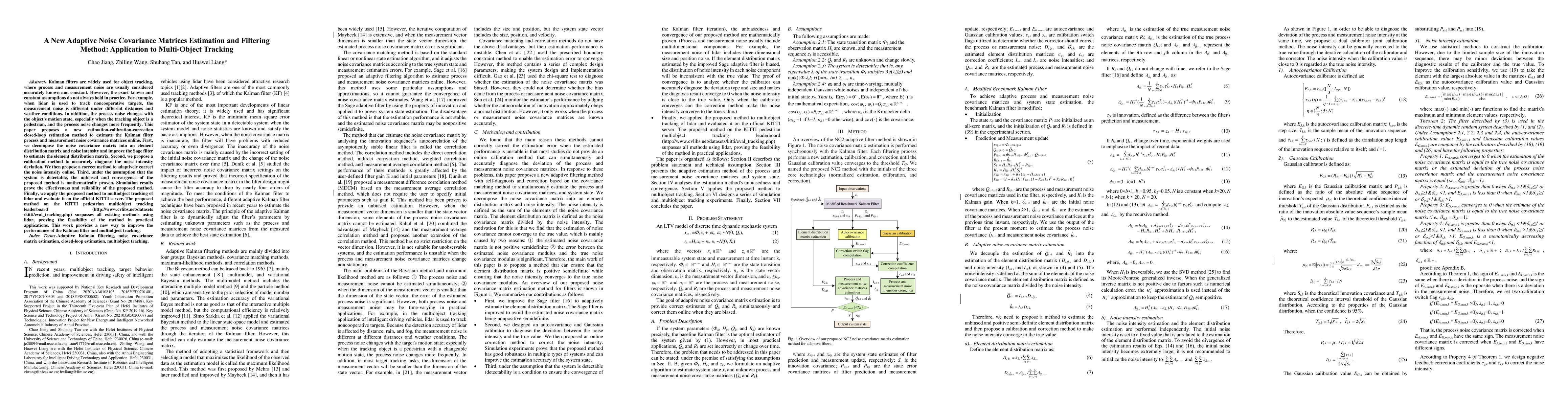 Thumbnail for A New Adaptive Noise Covariance Matrices Estimation and Filtering
  Method: Application to Multi-Object Tracking