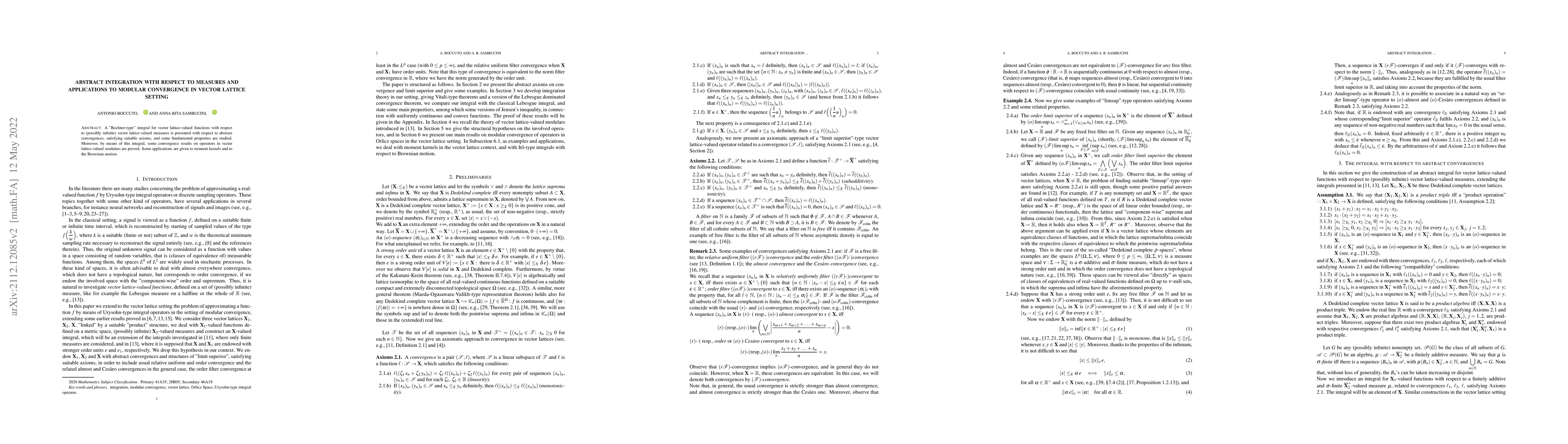 Thumbnail for Abstract integration with respect to measures and applications to
  modular convergence in vector lattice setting