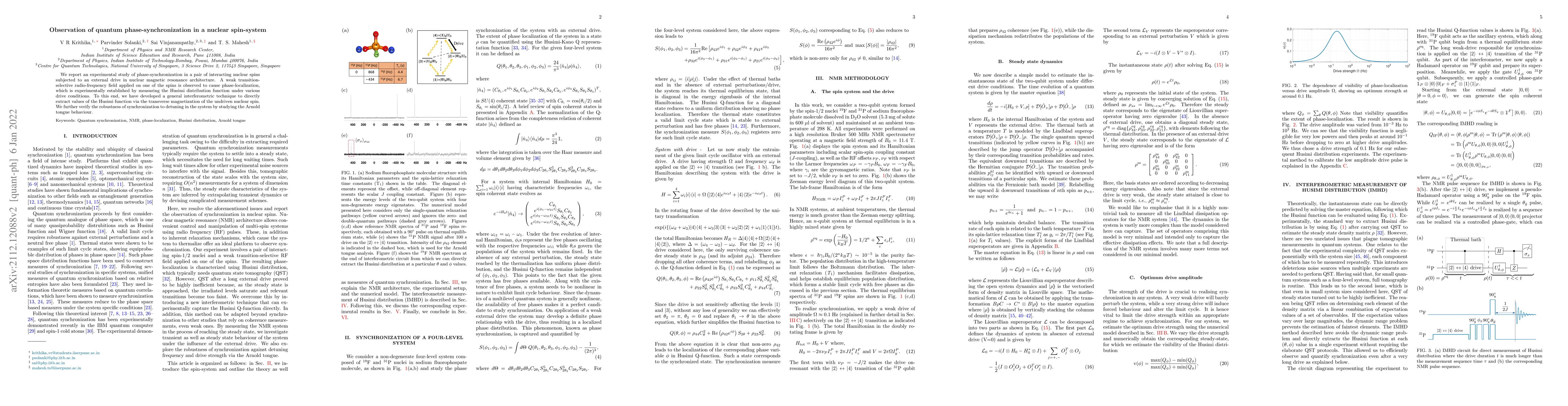 Thumbnail for Observation of quantum phase-synchronization in a nuclear spin-system