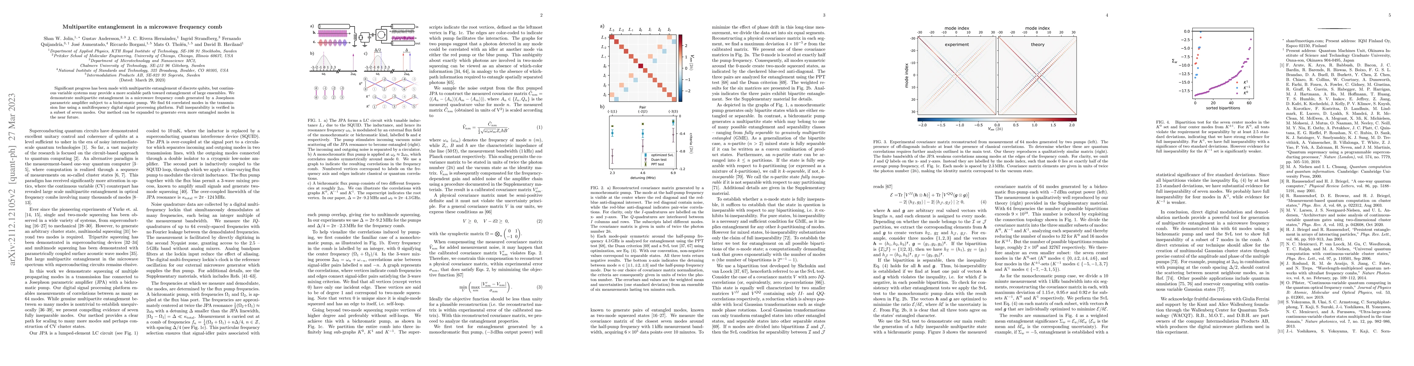 Thumbnail for Multipartite entanglement in a microwave frequency comb