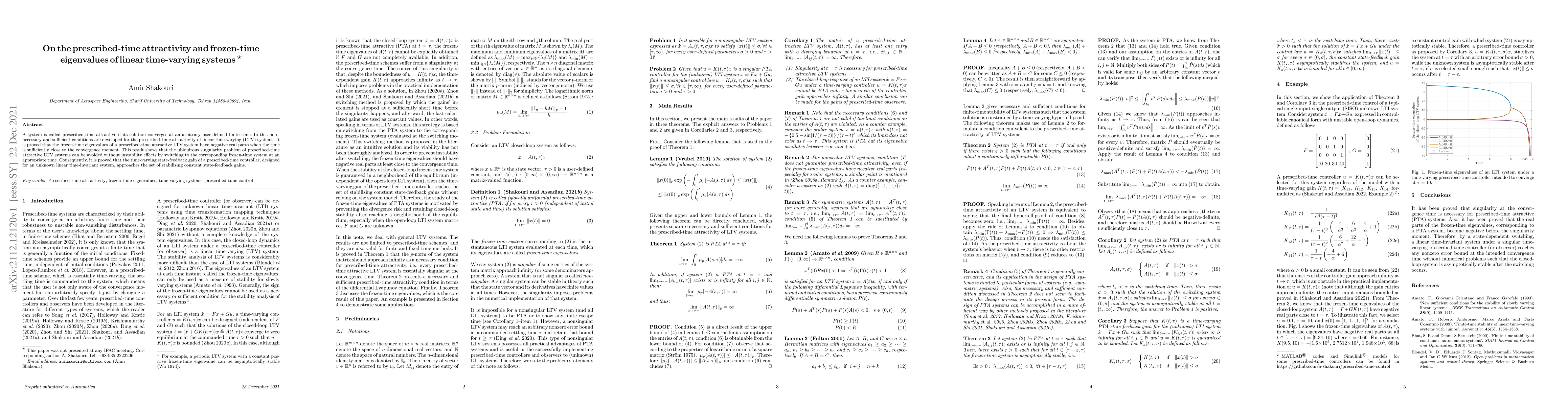 Thumbnail for On the prescribed-time attractivity and frozen-time eigenvalues of
  linear time-varying systems