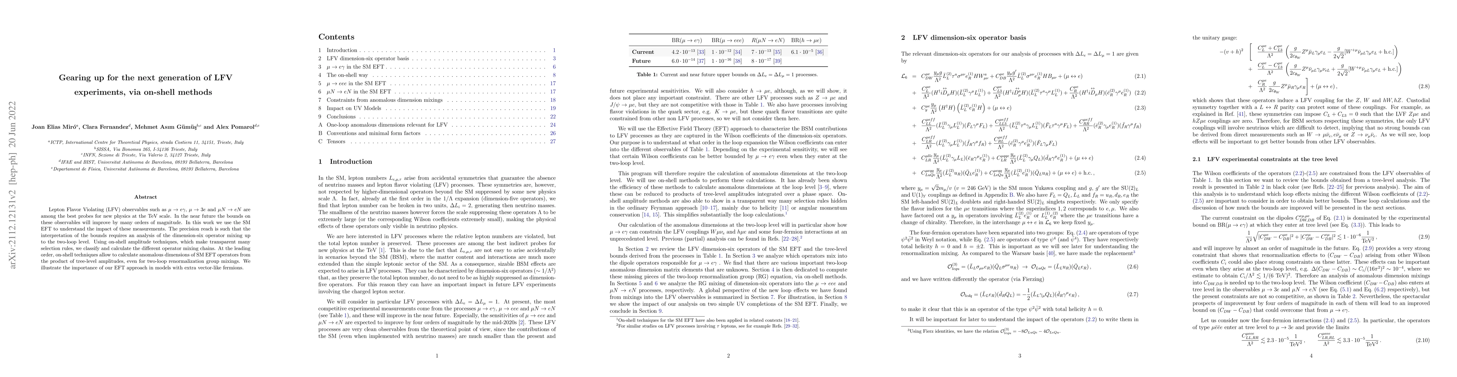 Thumbnail for Gearing up for the next generation of LFV experiments, via on-shell
  methods
