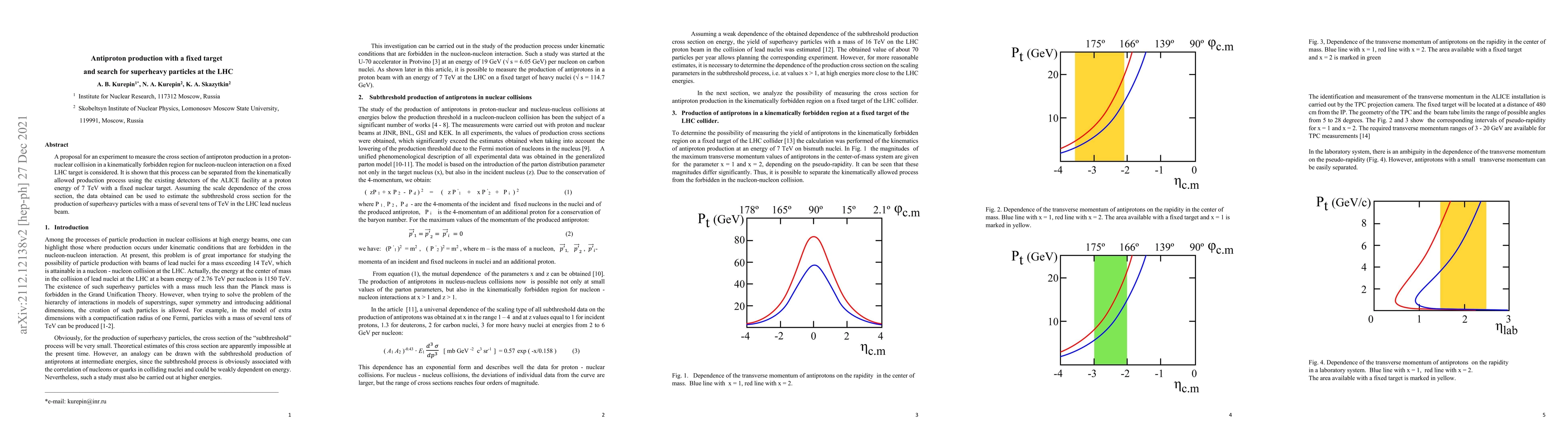 Thumbnail for Antiproton production with a fixed target and search for superheavy
  particles at the LHC