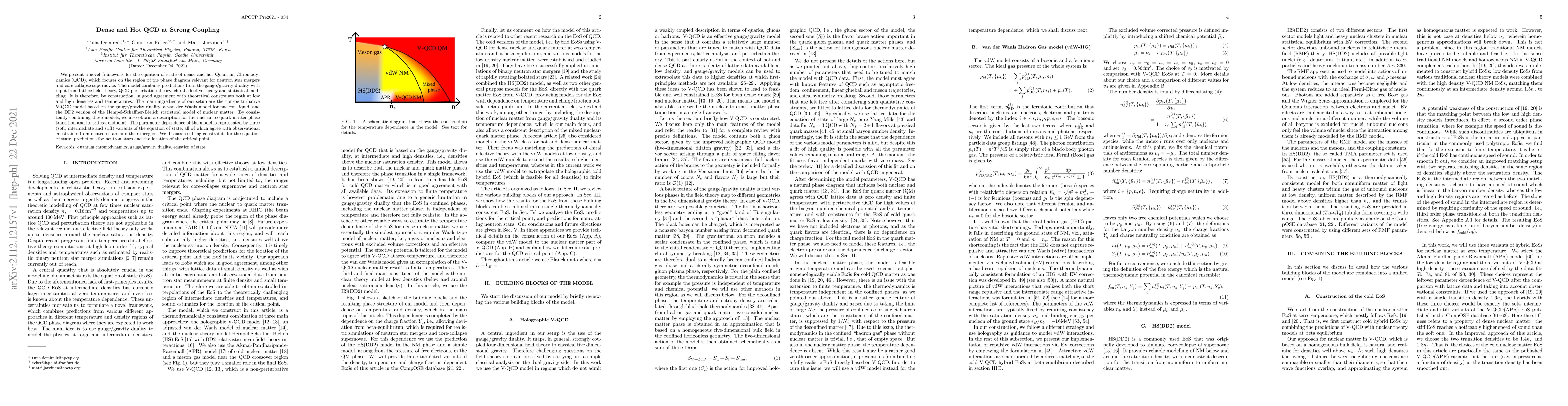 Thumbnail for Dense and Hot QCD at Strong Coupling
