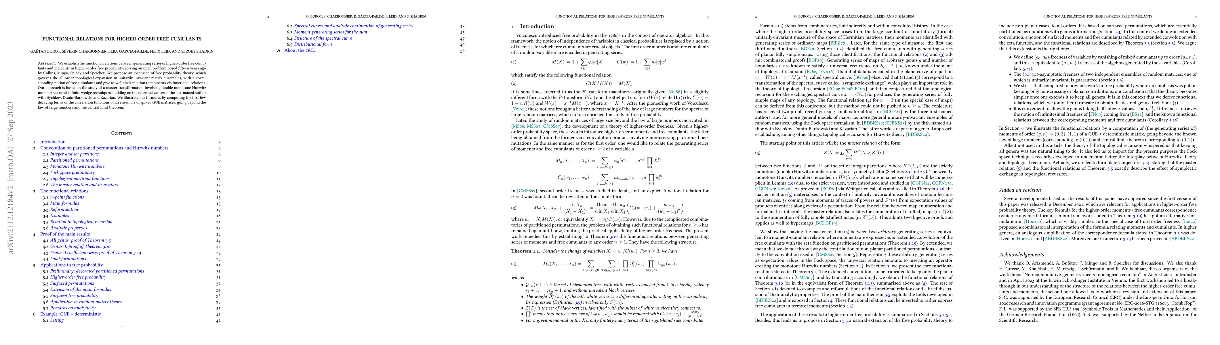 Thumbnail for Functional relations for higher-order free cumulants