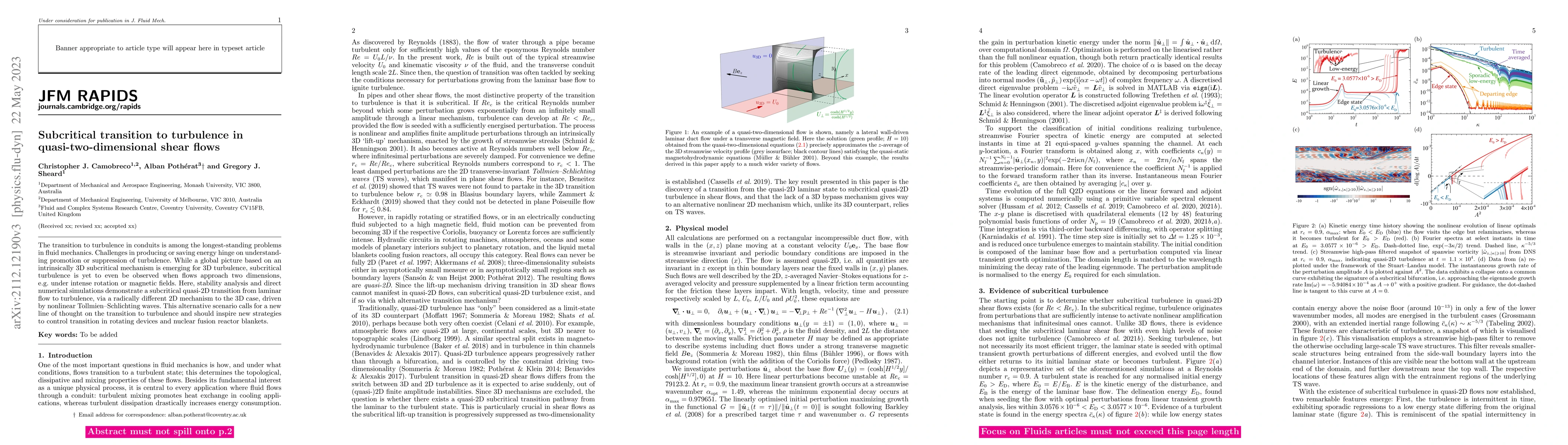 Thumbnail for Subcritical transition to turbulence in quasi-two-dimensional shear
  flows