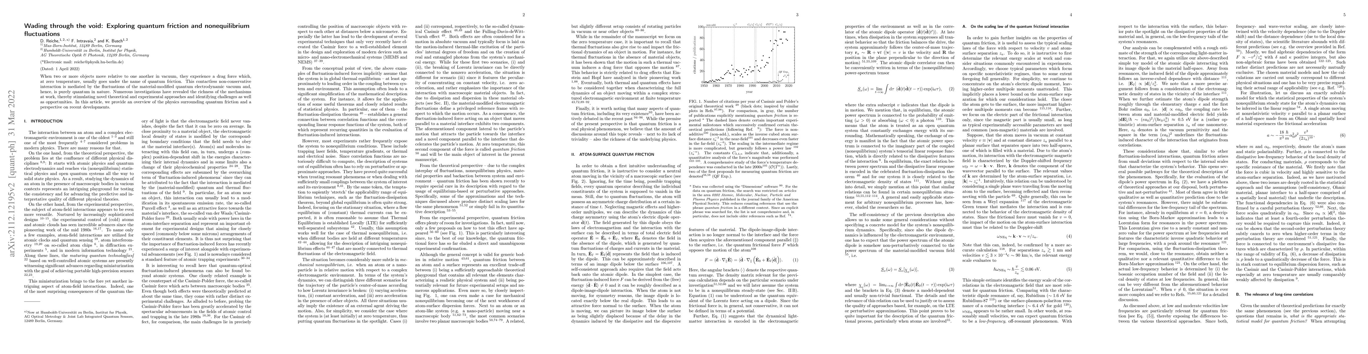 Thumbnail for Wading through the void: Exploring quantum friction and nonequilibrium
  fluctuations