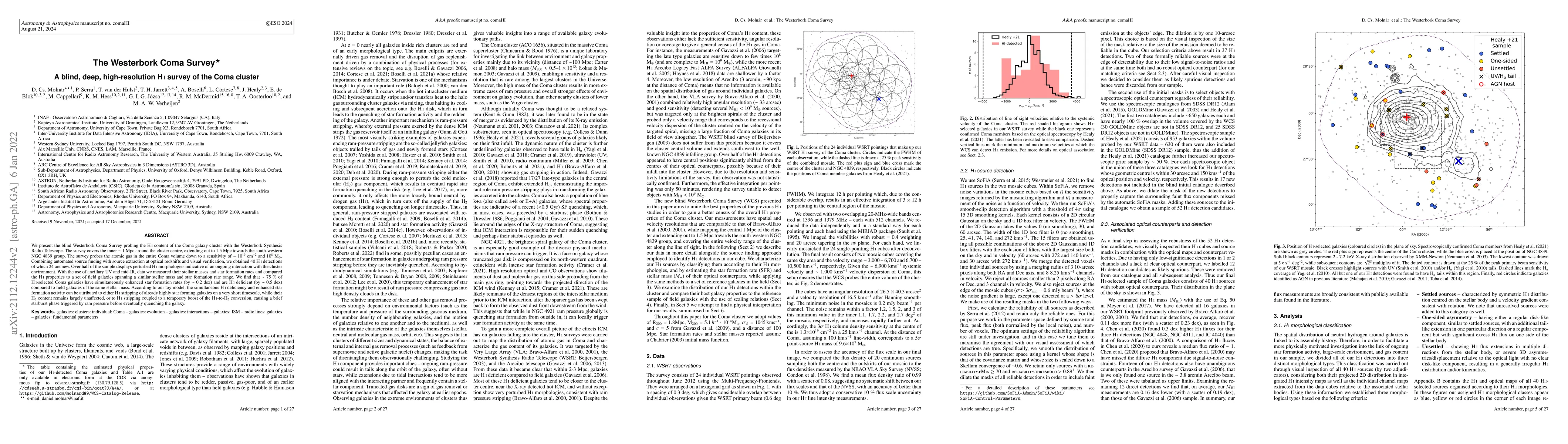 Thumbnail for The Westerbork Coma Survey: A blind, deep, high-resolution HI survey of
  the Coma cluster