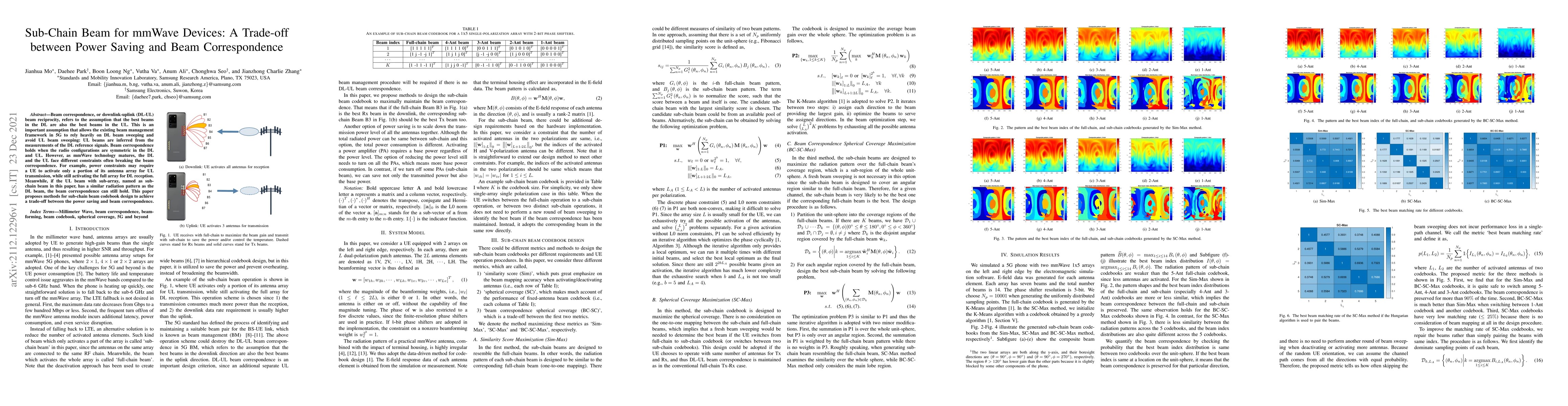 Thumbnail for Sub-Chain Beam for mmWave Devices: A Trade-off between Power Saving and
  Beam Correspondence