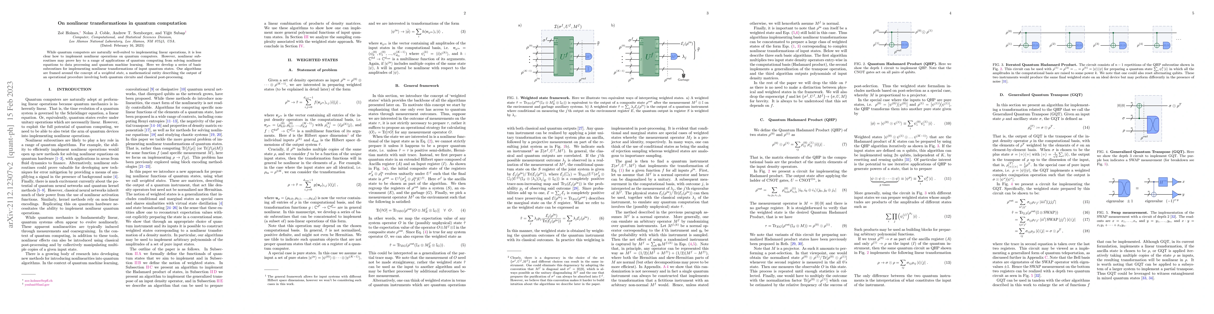 Thumbnail for On nonlinear transformations in quantum computation