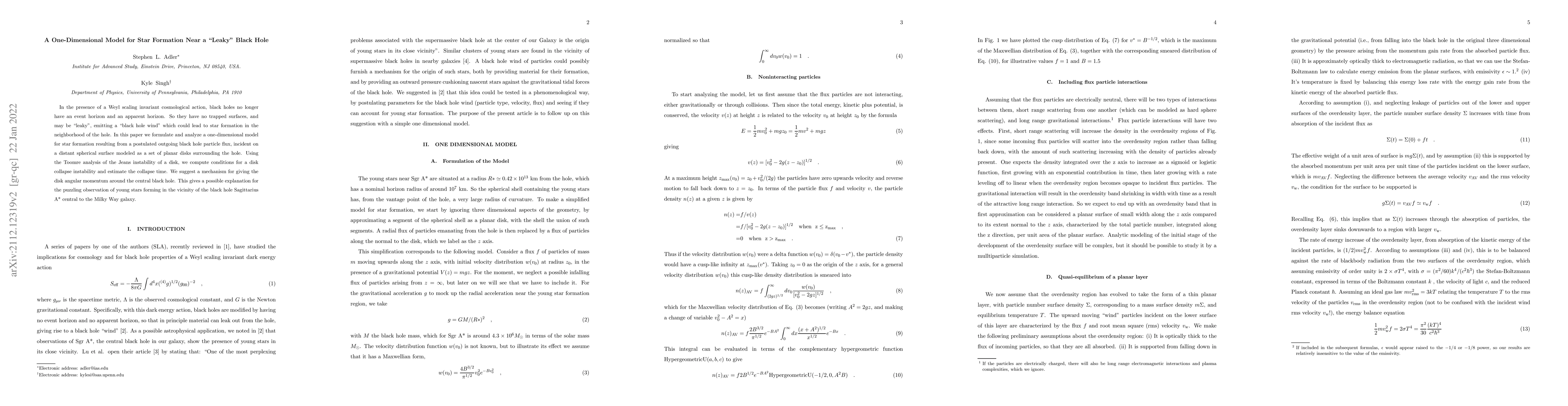 Thumbnail for A One-Dimensional Model for Star Formation Near a "Leaky" Black Hole