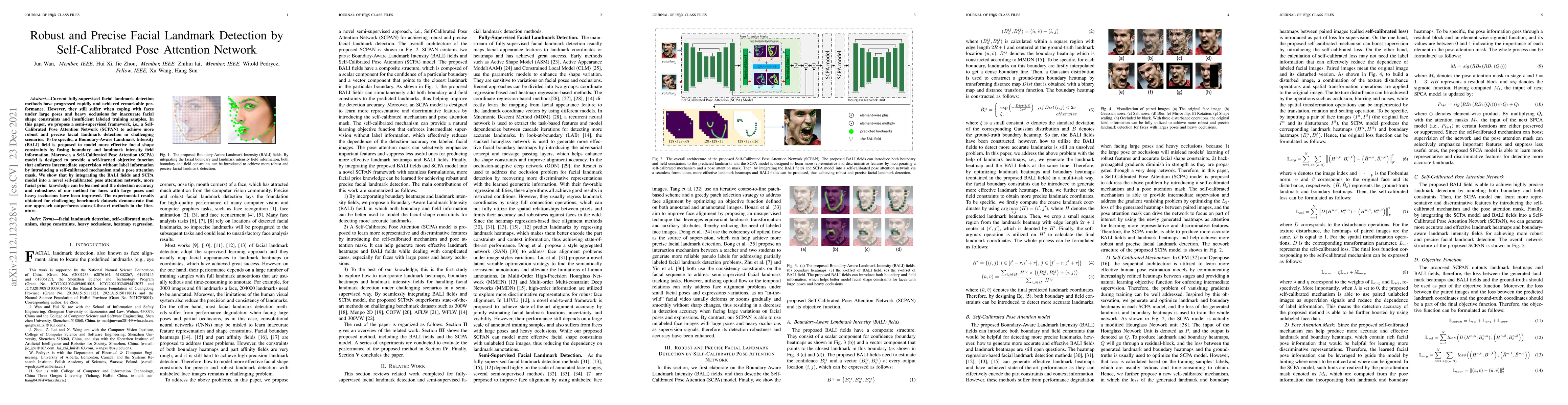 Thumbnail for Robust and Precise Facial Landmark Detection by Self-Calibrated Pose
  Attention Network