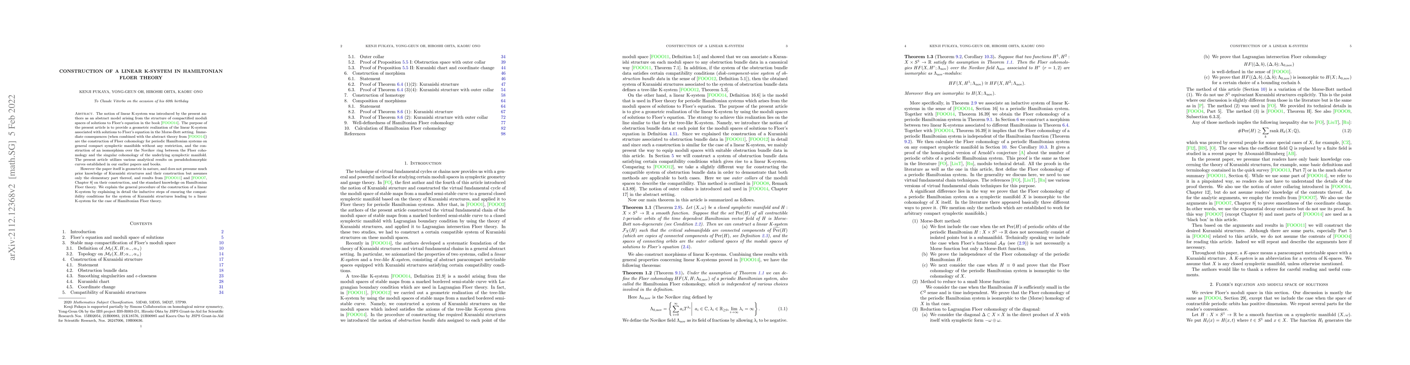 Thumbnail for Construction of a linear K-system in Hamiltonian Floer theory