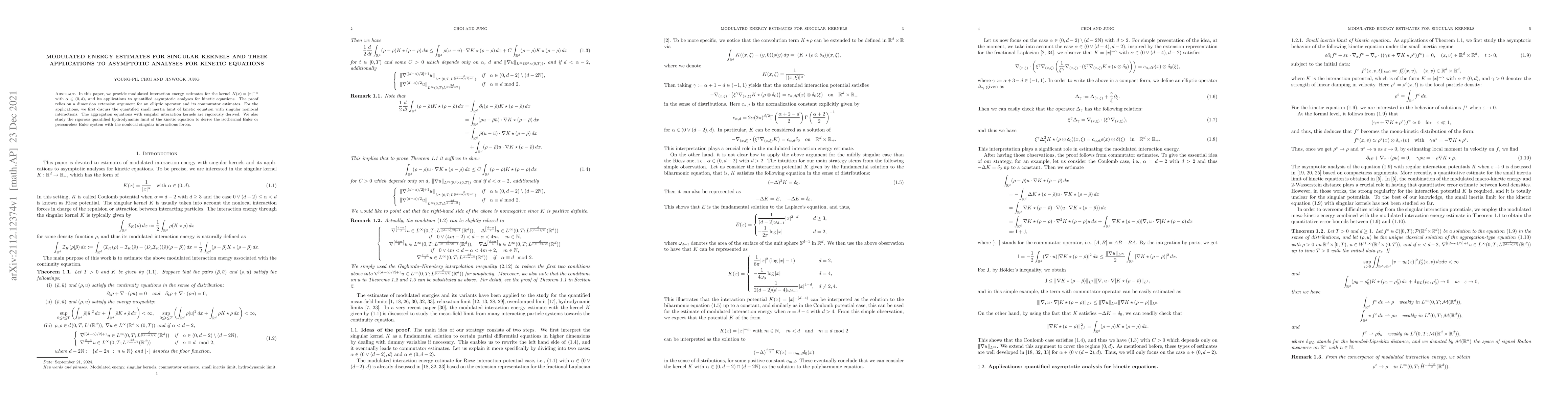 Thumbnail for Modulated energy estimates for singular kernels and their applications
  to asymptotic analyses for kinetic equations