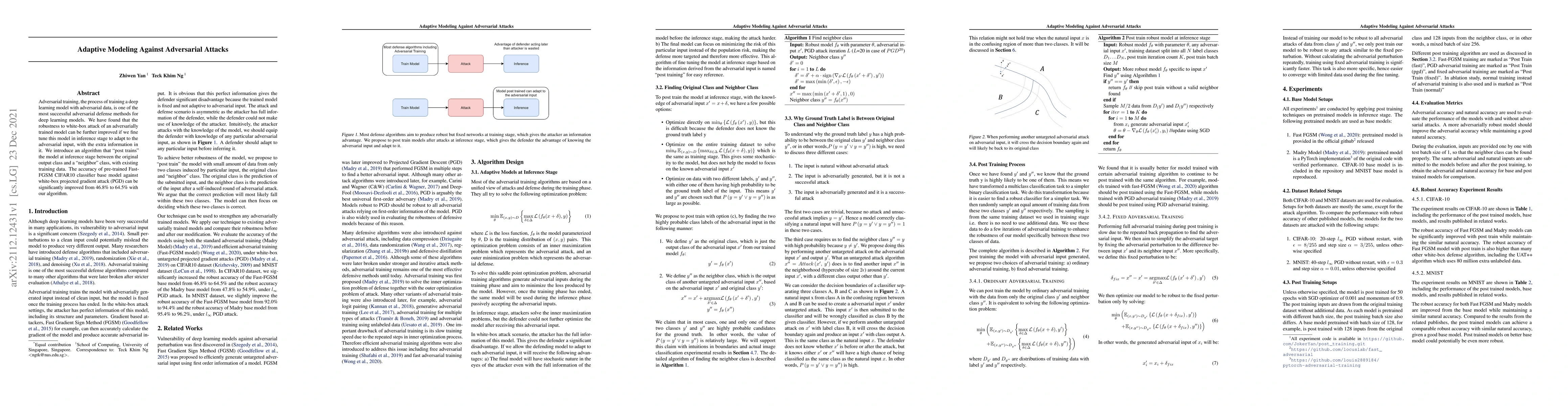 Thumbnail for Adaptive Modeling Against Adversarial Attacks