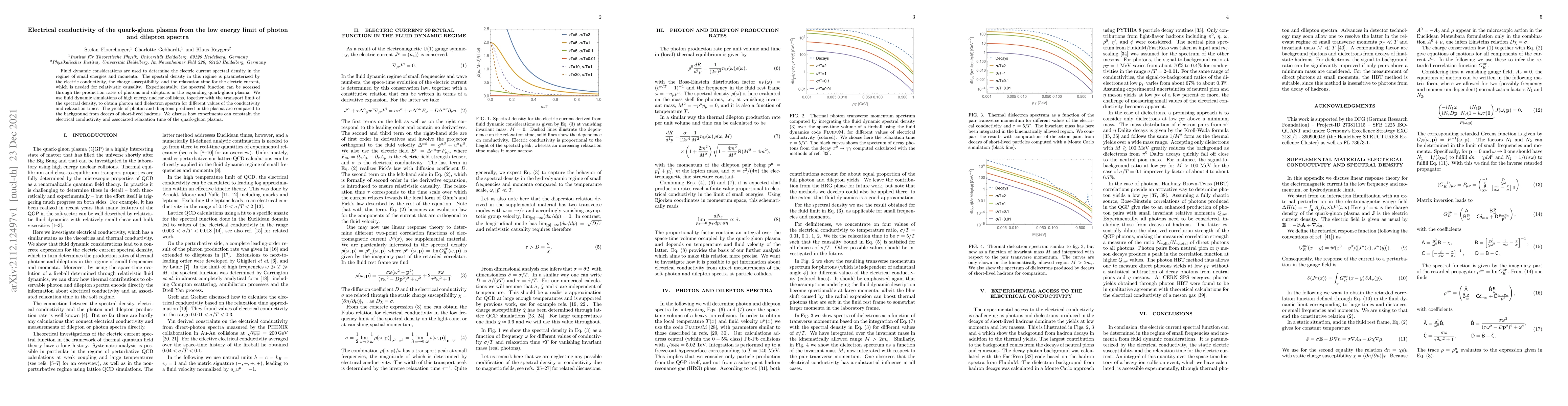 Thumbnail for Electrical conductivity of the quark-gluon plasma from the low energy
  limit of photon and dilepton spectra