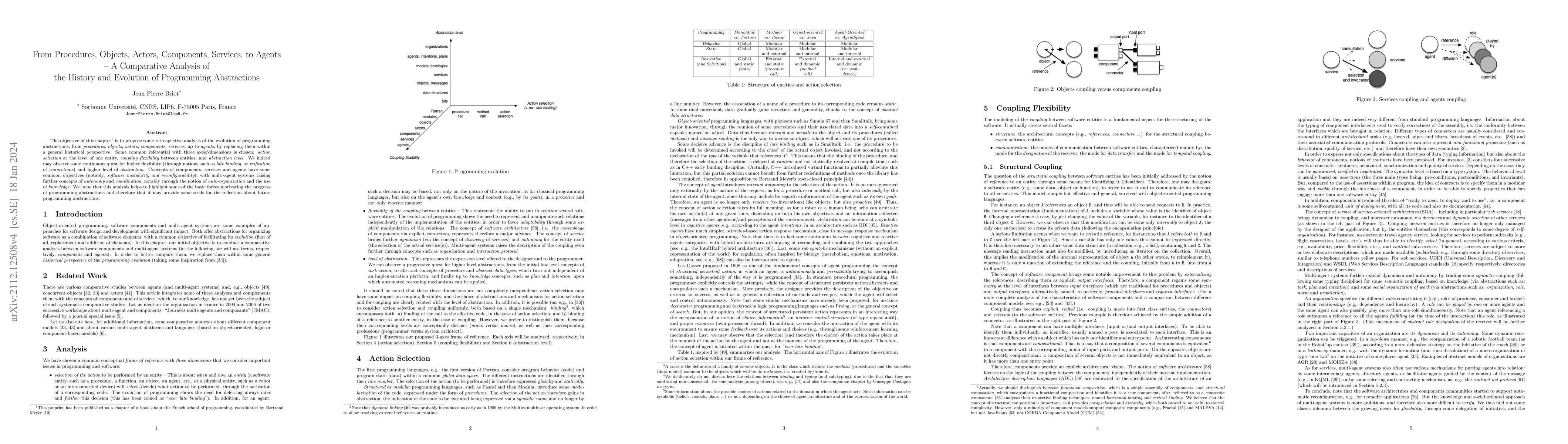 Thumbnail for From Procedures, Objects, Actors, Components, Services, to Agents -- A
  Comparative Analysis of the History and Evolution of Programming Abstractions