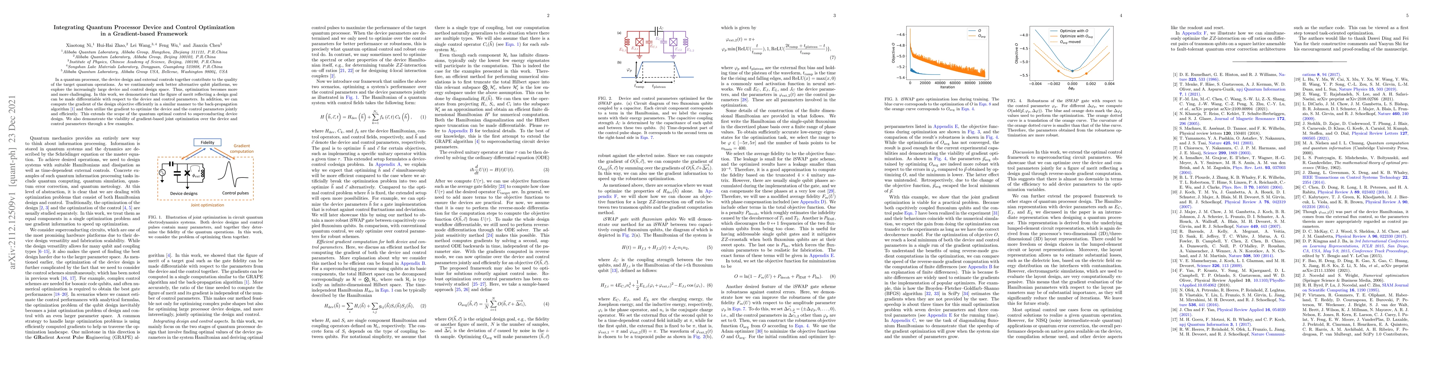 Thumbnail for Integrating Quantum Processor Device and Control Optimization in a
  Gradient-based Framework