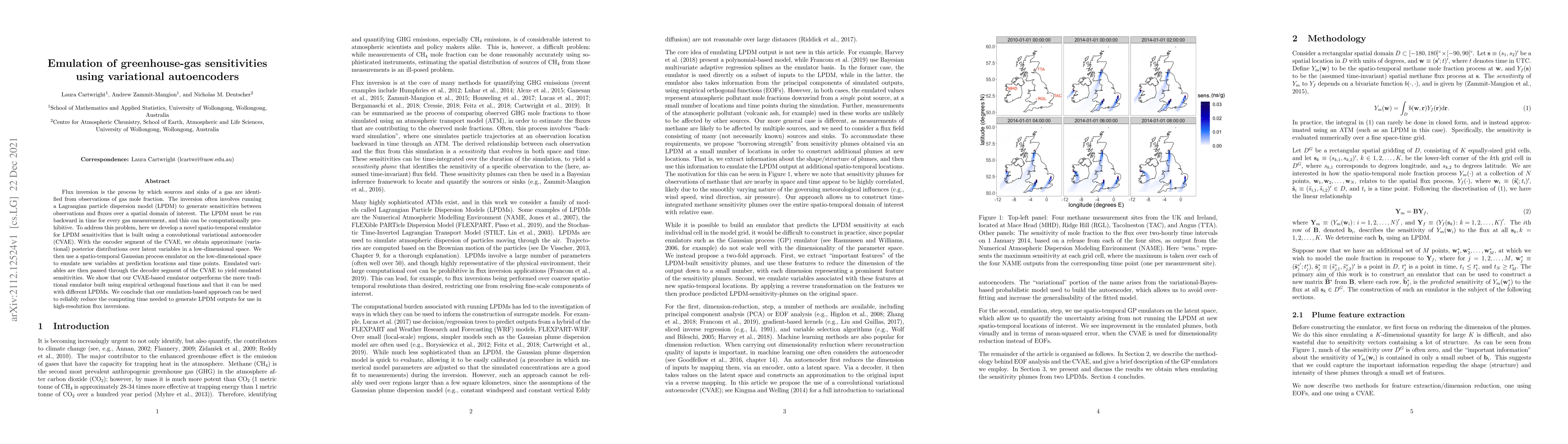 Thumbnail for Emulation of greenhouse-gas sensitivities using variational autoencoders