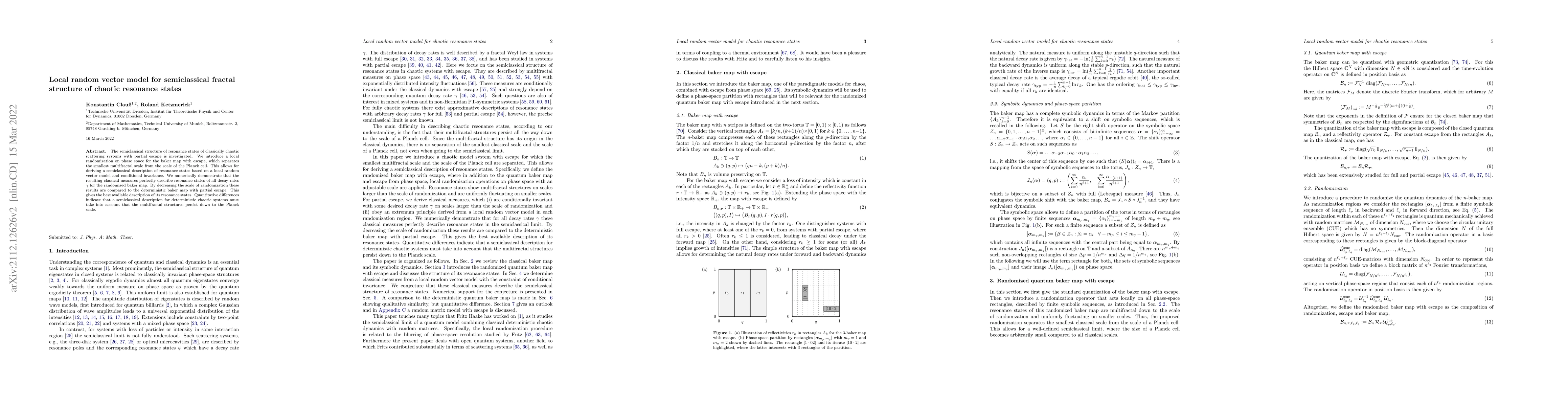 Thumbnail for Local random vector model for semiclassical fractal structure of chaotic
  resonance states