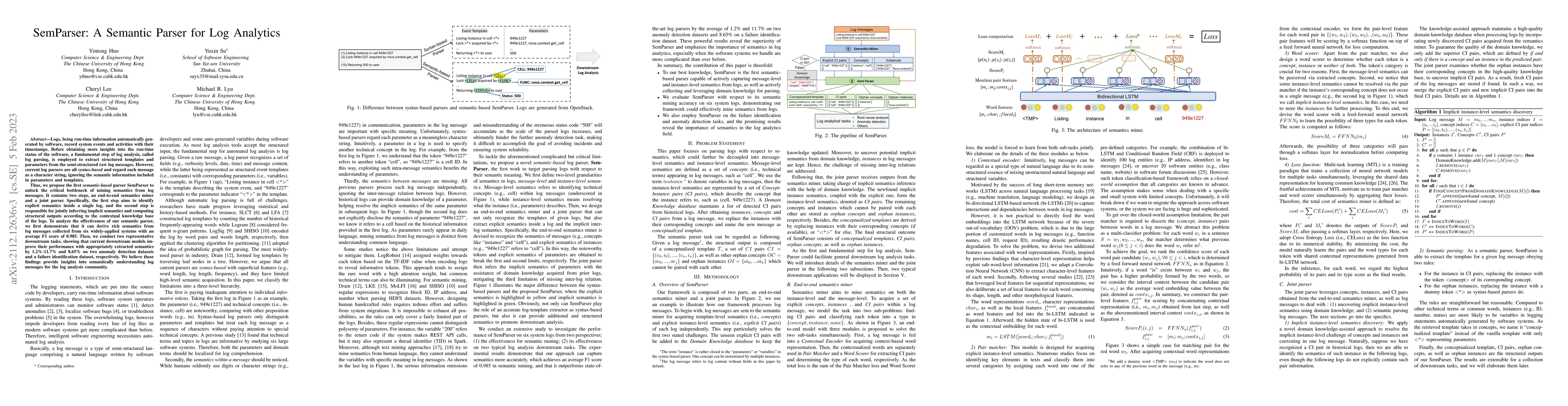 Thumbnail for SemParser: A Semantic Parser for Log Analysis