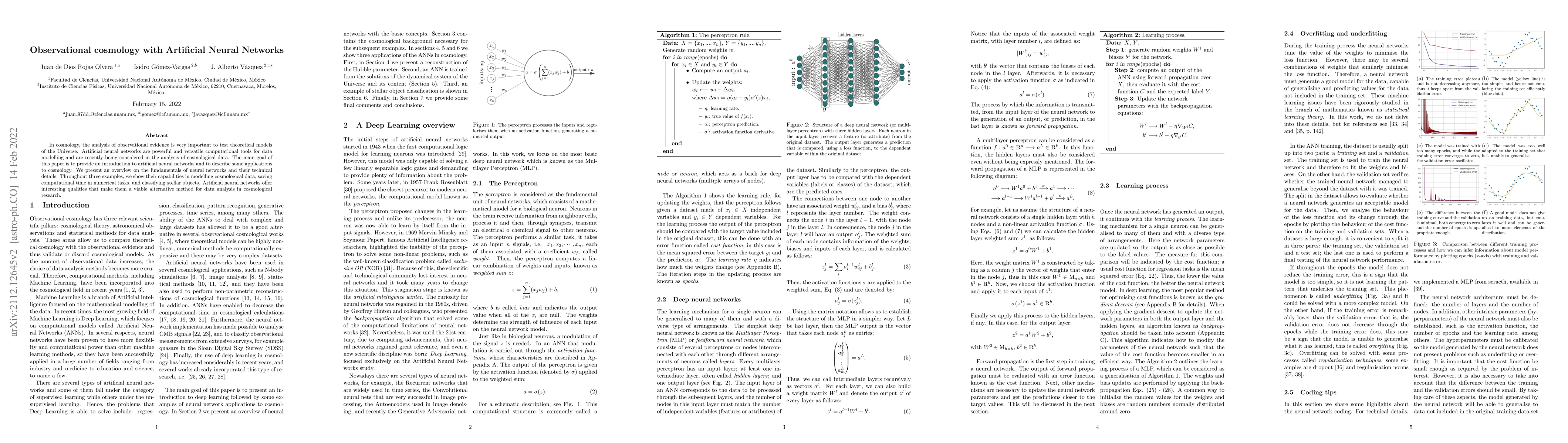 Thumbnail for Observational cosmology with Artificial Neural Networks