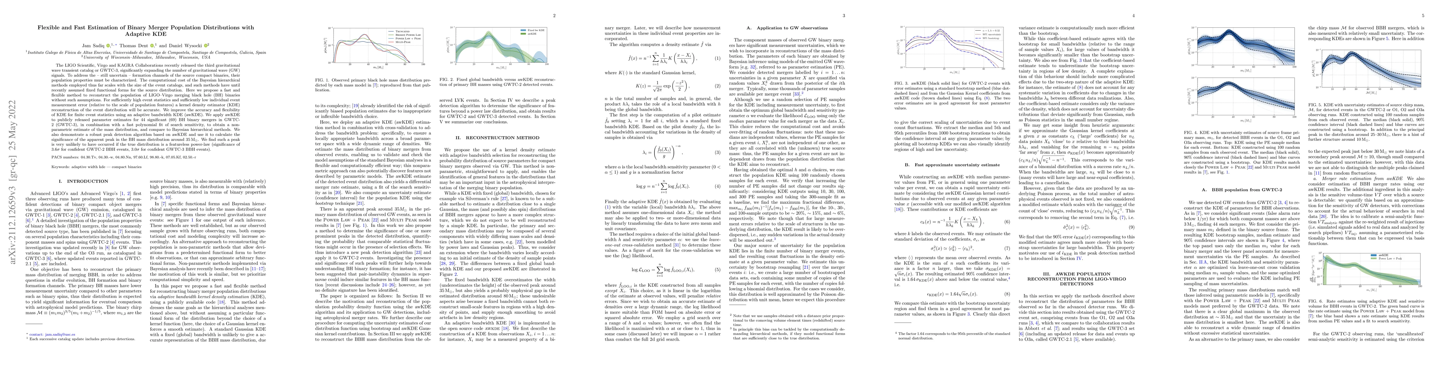Thumbnail for Flexible and Fast Estimation of Binary Merger Population Distributions
  with Adaptive KDE