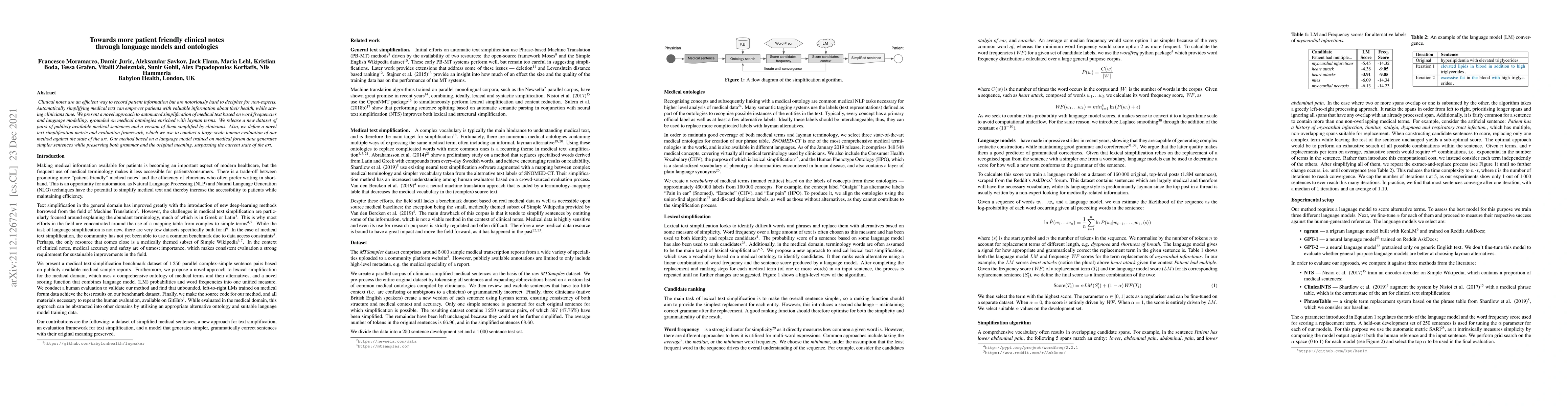 Thumbnail for Towards more patient friendly clinical notes through language models and
  ontologies