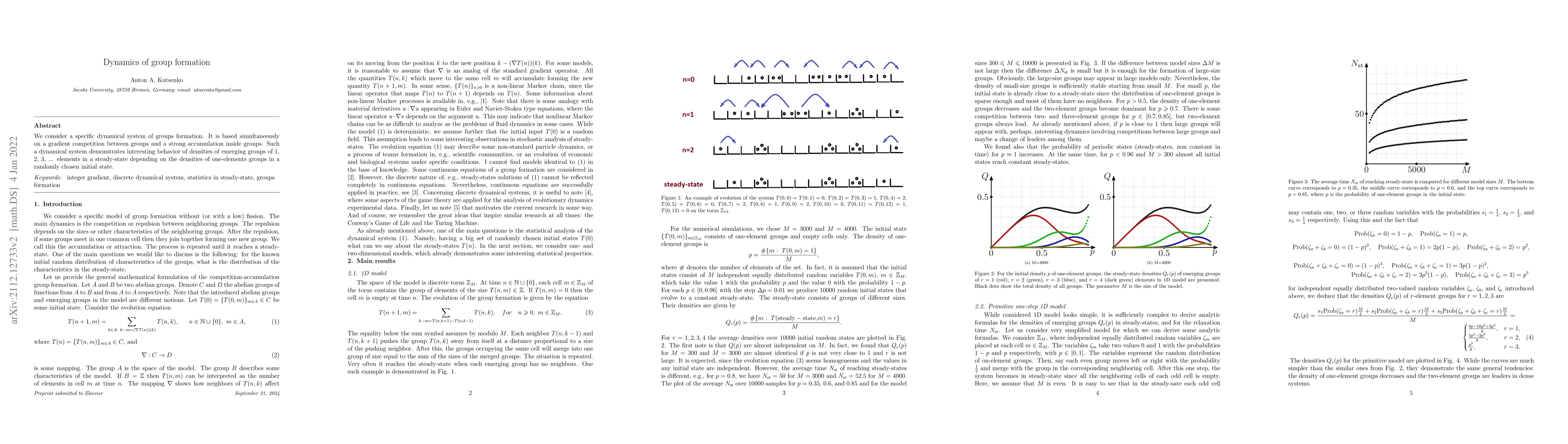 Thumbnail for Dynamics of group formation