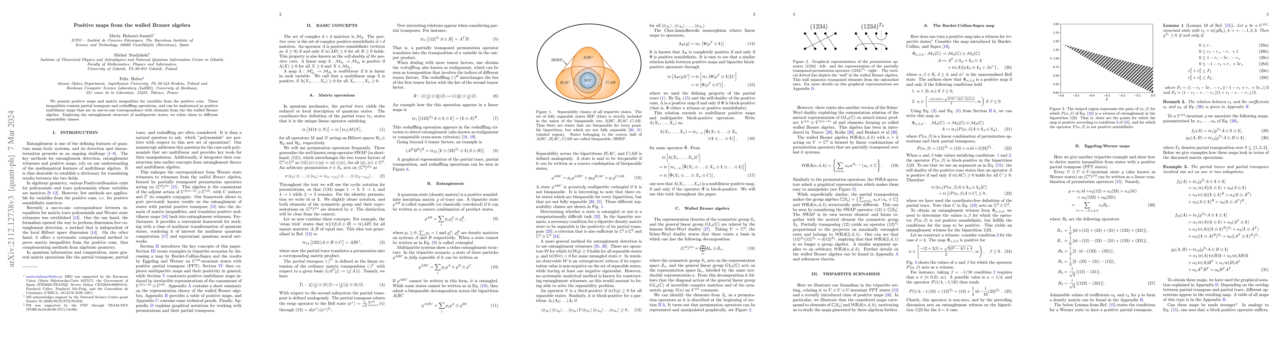 Thumbnail for Positive maps from the walled Brauer algebra