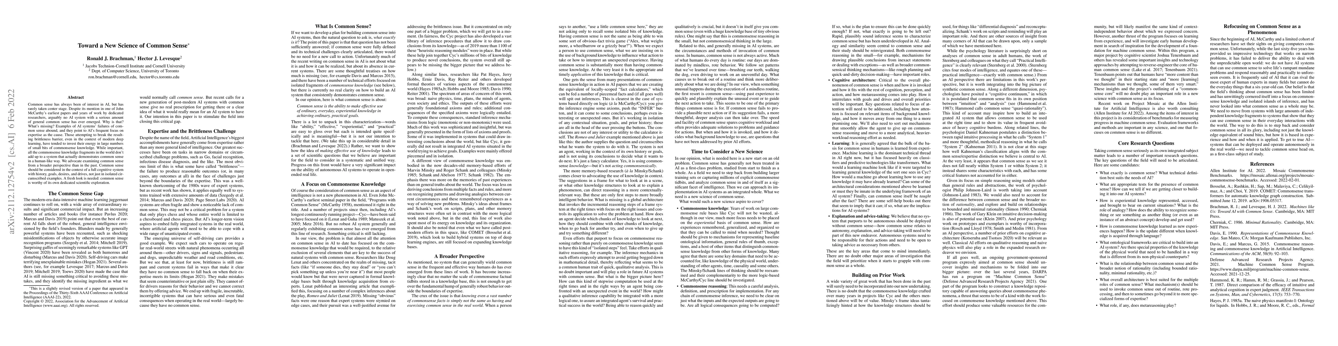 Thumbnail for Toward a New Science of Common Sense