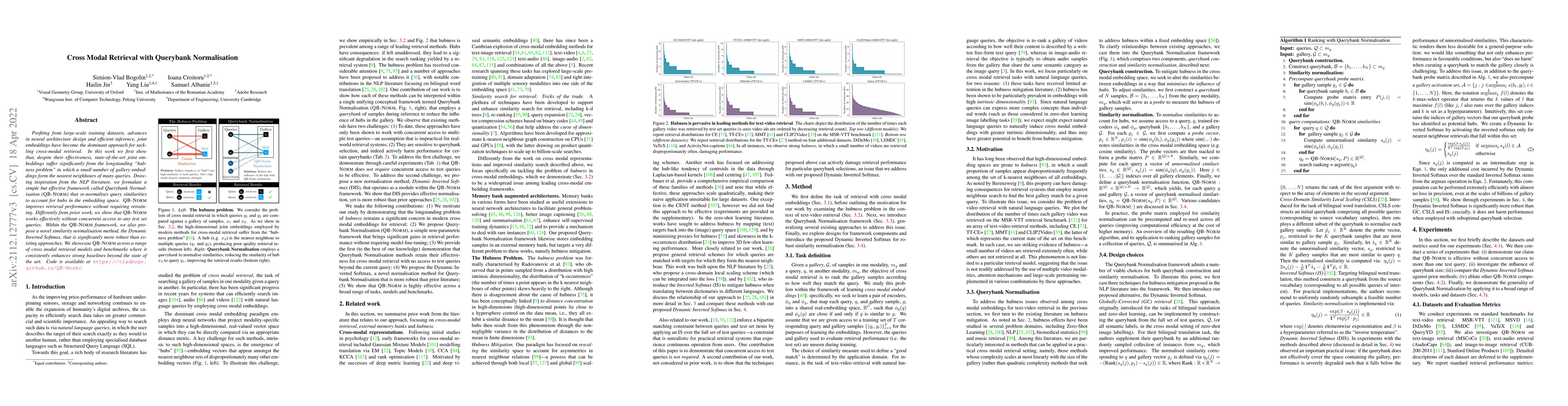 Thumbnail for Cross Modal Retrieval with Querybank Normalisation