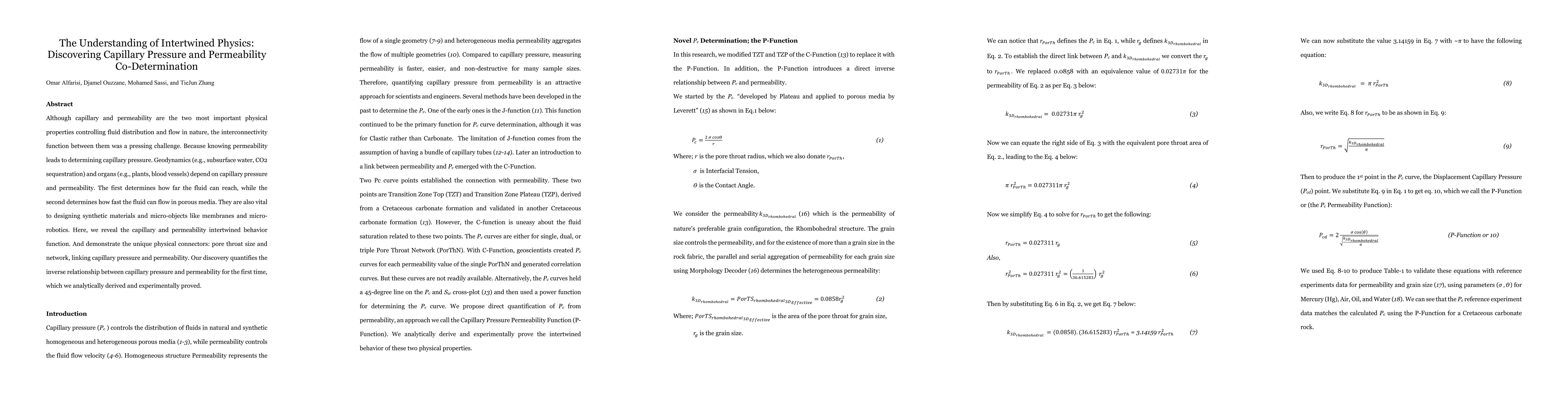 Thumbnail for The Understanding of Intertwined Physics: Discovering Capillary Pressure
  and Permeability Co-Determination