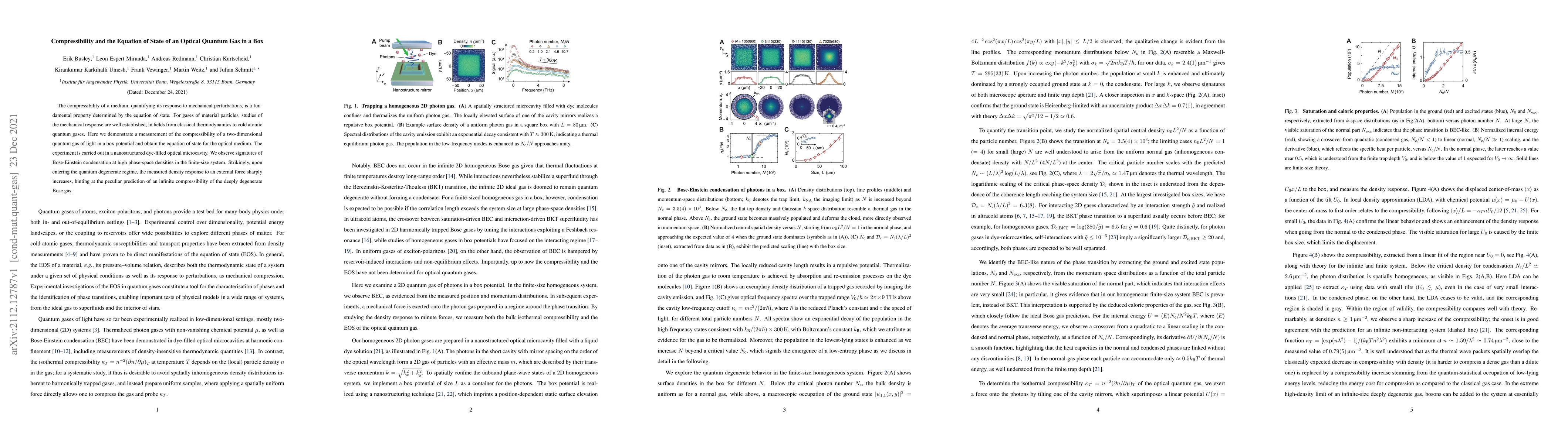 Thumbnail for Compressibility and the Equation of State of an Optical Quantum Gas in a
  Box