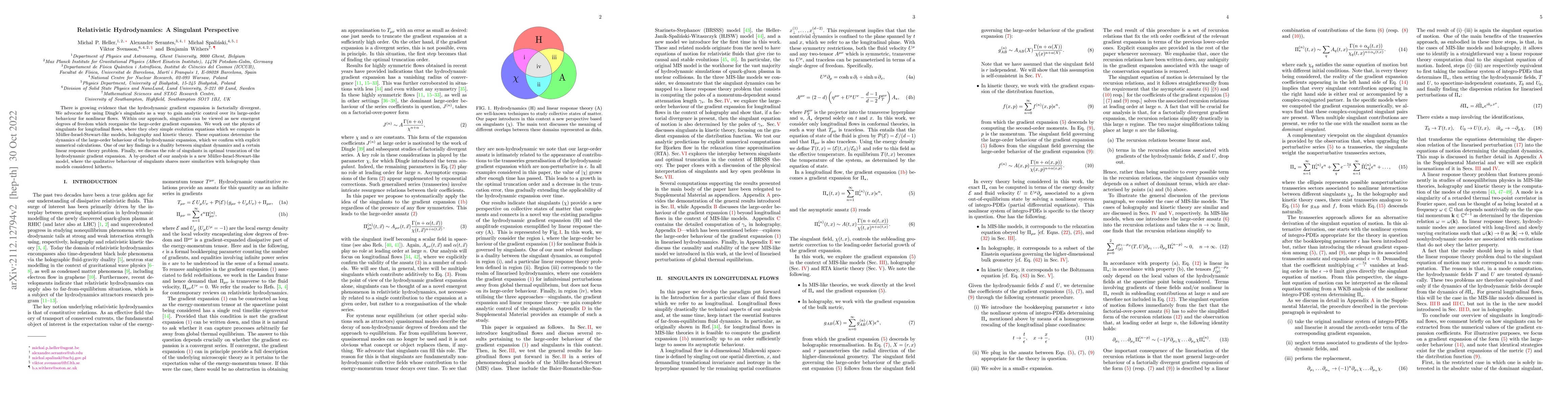 Thumbnail for Relativistic Hydrodynamics: A Singulant Perspective