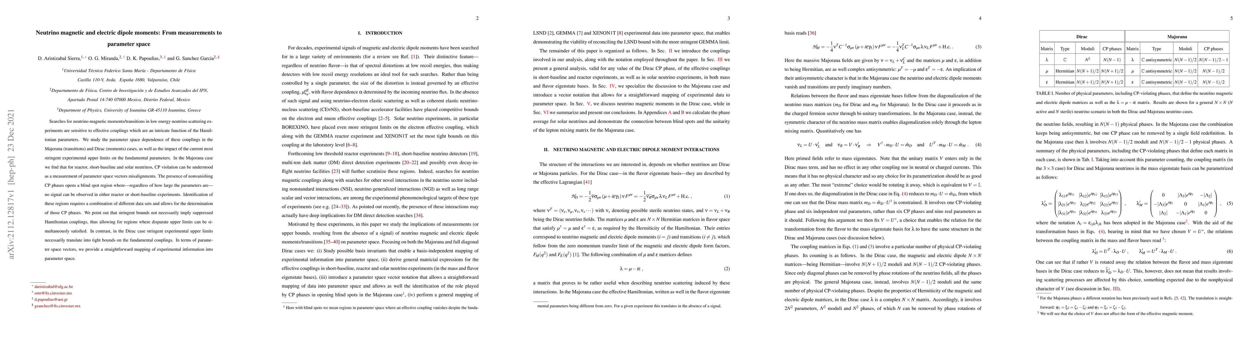 Thumbnail for Neutrino magnetic and electric dipole moments: From measurements to
  parameter space