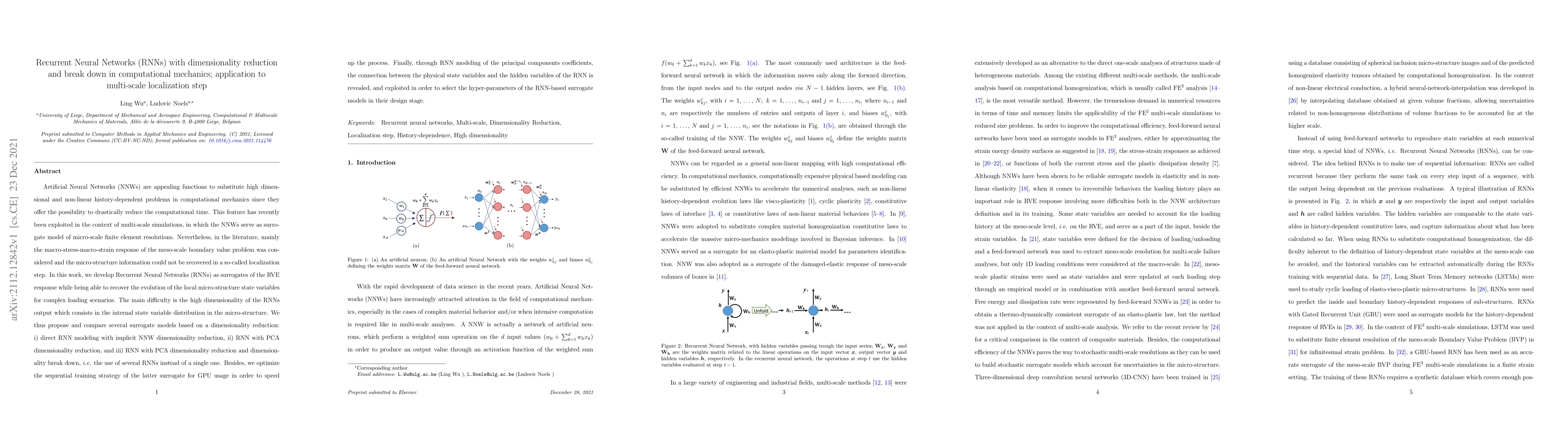 Thumbnail for Recurrent Neural Networks (RNNs) with dimensionality reduction and break
  down in computational mechanics; application to multi-scale localization step