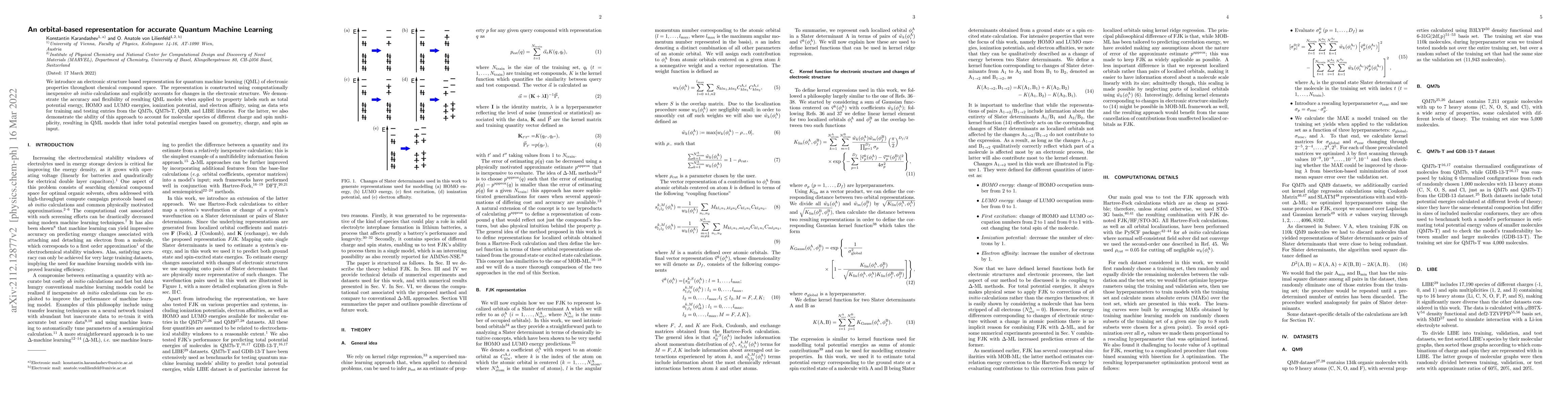 Thumbnail for An orbital-based representation for accurate Quantum Machine Learning