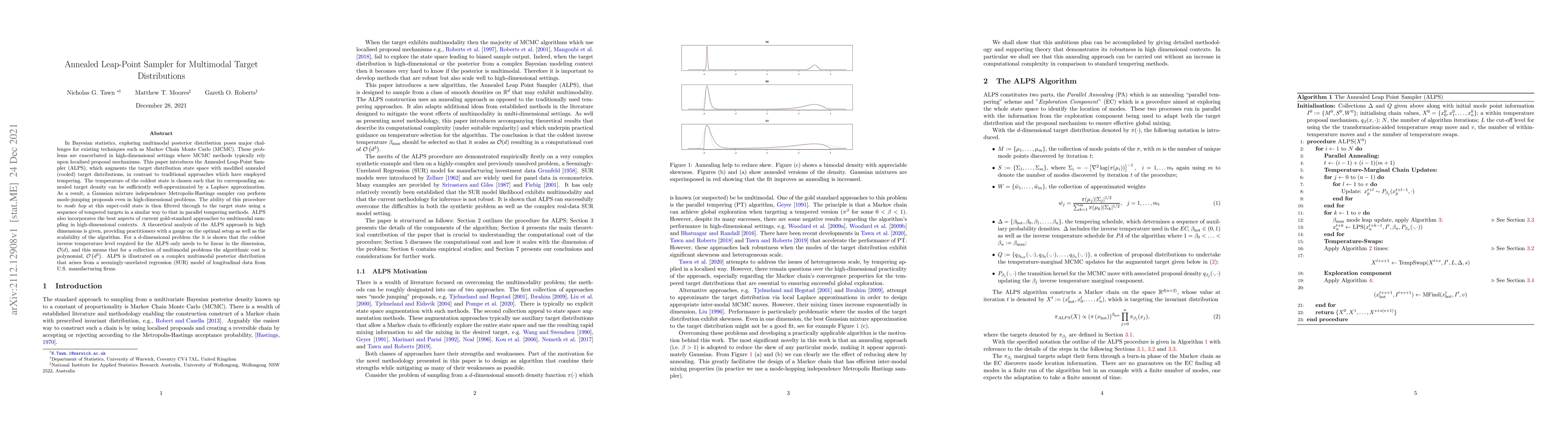Thumbnail for Annealed Leap-Point Sampler for Multimodal Target Distributions