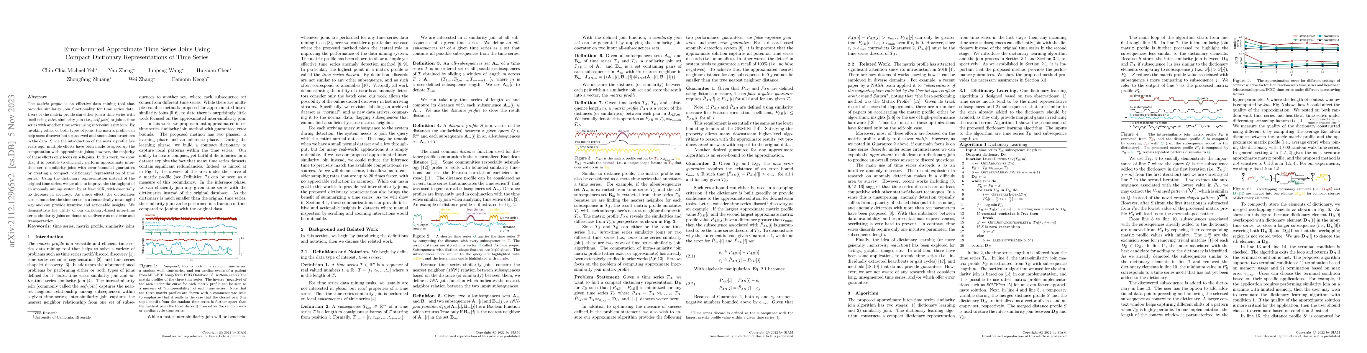 Thumbnail for Error-bounded Approximate Time Series Joins Using Compact Dictionary
  Representations of Time Series