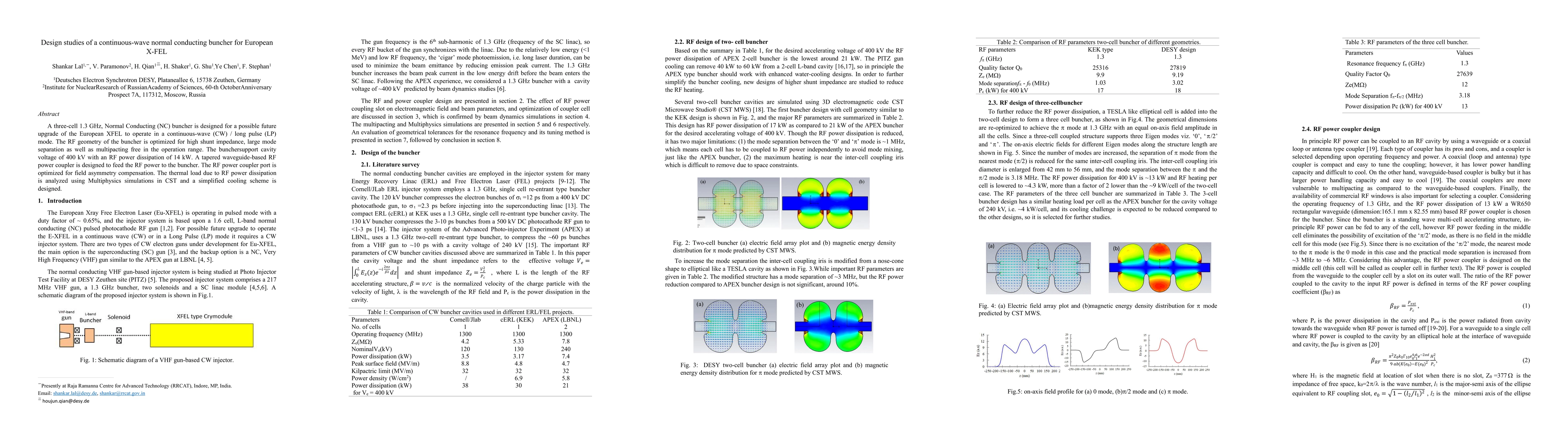 Thumbnail for Design studies of a continuous-wave normal conducting buncher for
  European X-FEL