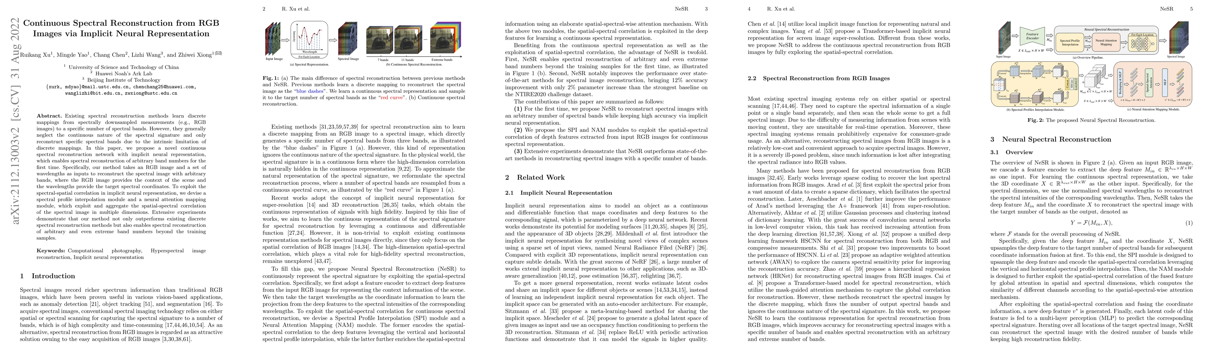 Thumbnail for Continuous Spectral Reconstruction from RGB Images via Implicit Neural
  Representation
